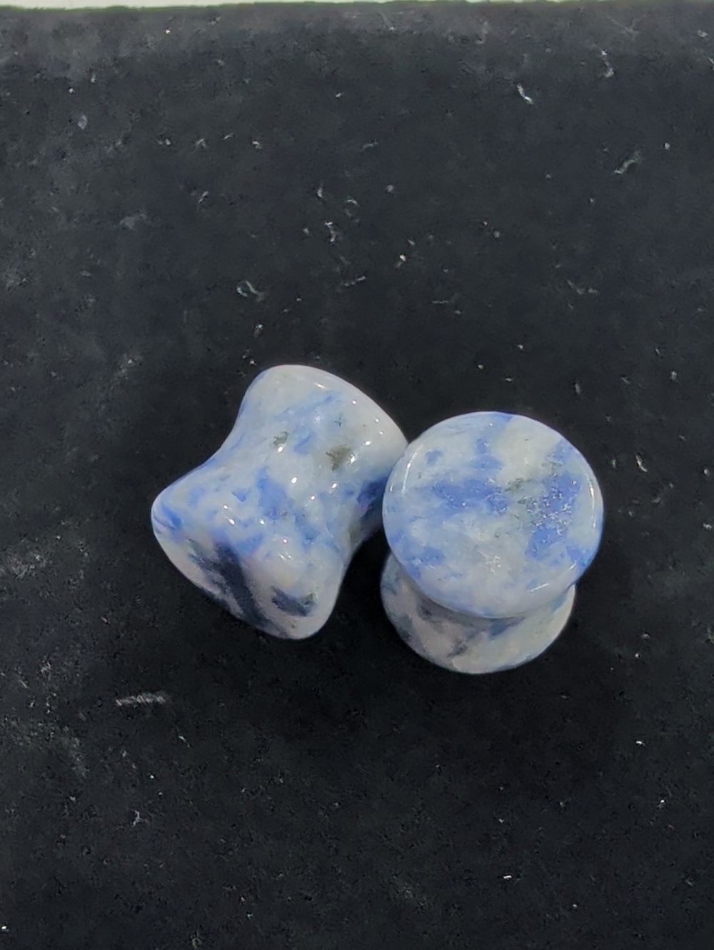 10mm/00G Premium Cut Natural Brazilian Sodalite Stone Ear Plugs